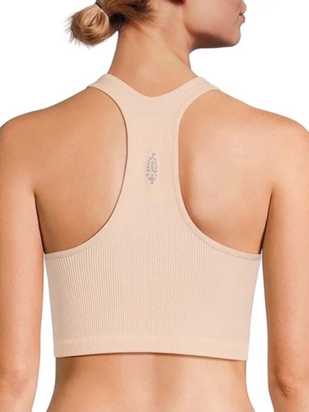 Intimately Free People Free Throw Crop Tank Small Tan Ribbed Cropped Fitted